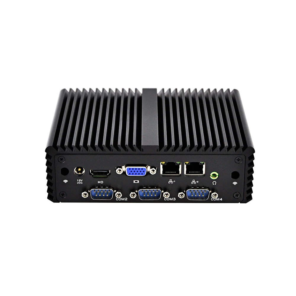 QOTOM Celeron J1900 Quad Cores Processor 5 COM Dual LAN Gateway Router Fanless Mini PC Q190P