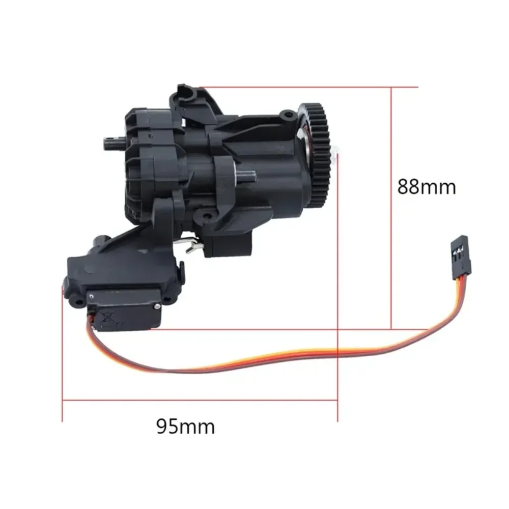 2 Speed Transmission Gearbox with Internal Gears and Servo for 1/10 RC Crawler TRXS TRX4 TRX6 Upgrade Parts