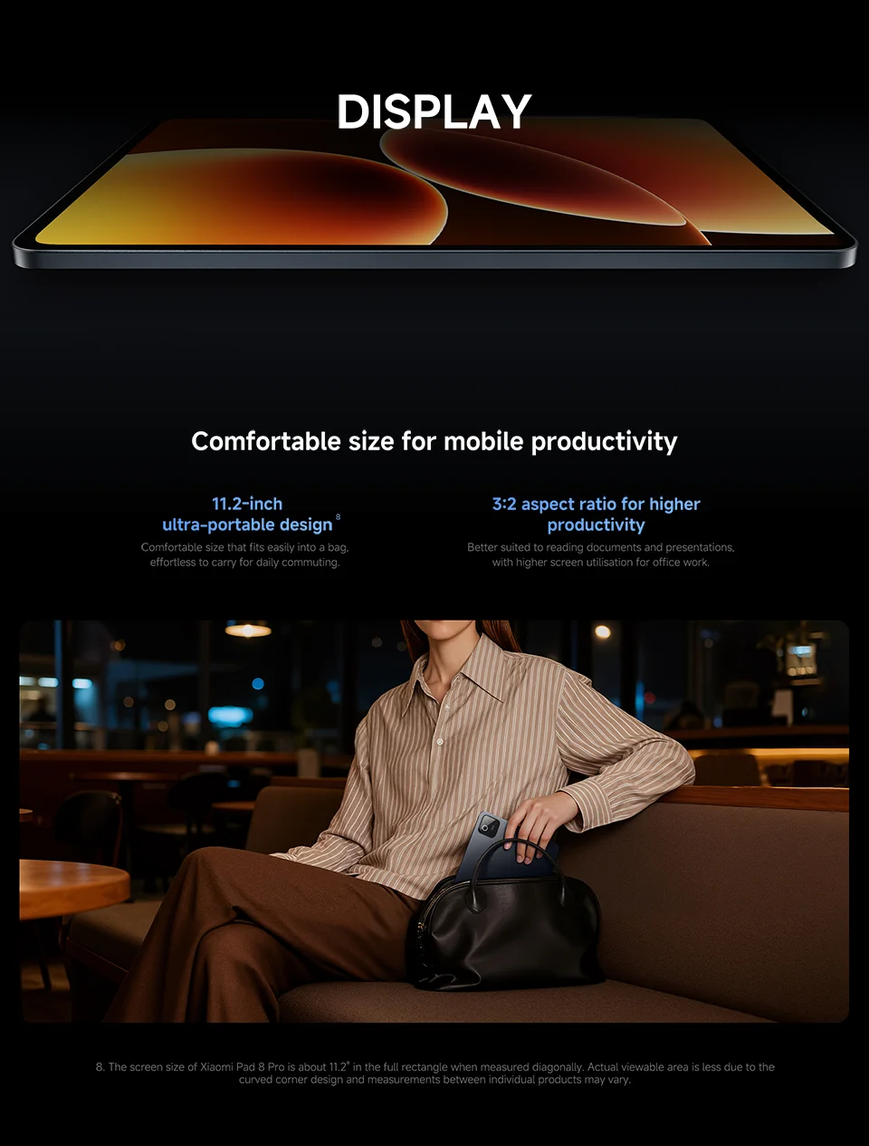 Global Version Xiaomi Pad 8 Pro Snapdragon 8 Elite 11.2" 3.2K 144Hz Display 9200mAh 67W Battery Xiaomi HyperAI Xiaomi Tablet