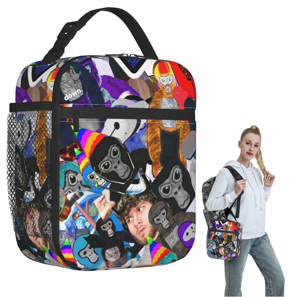 

Термосумка для обедов Gorilla Tag Monkey для женщин и детей, портативная термосумка для еды, термосумка-тоут