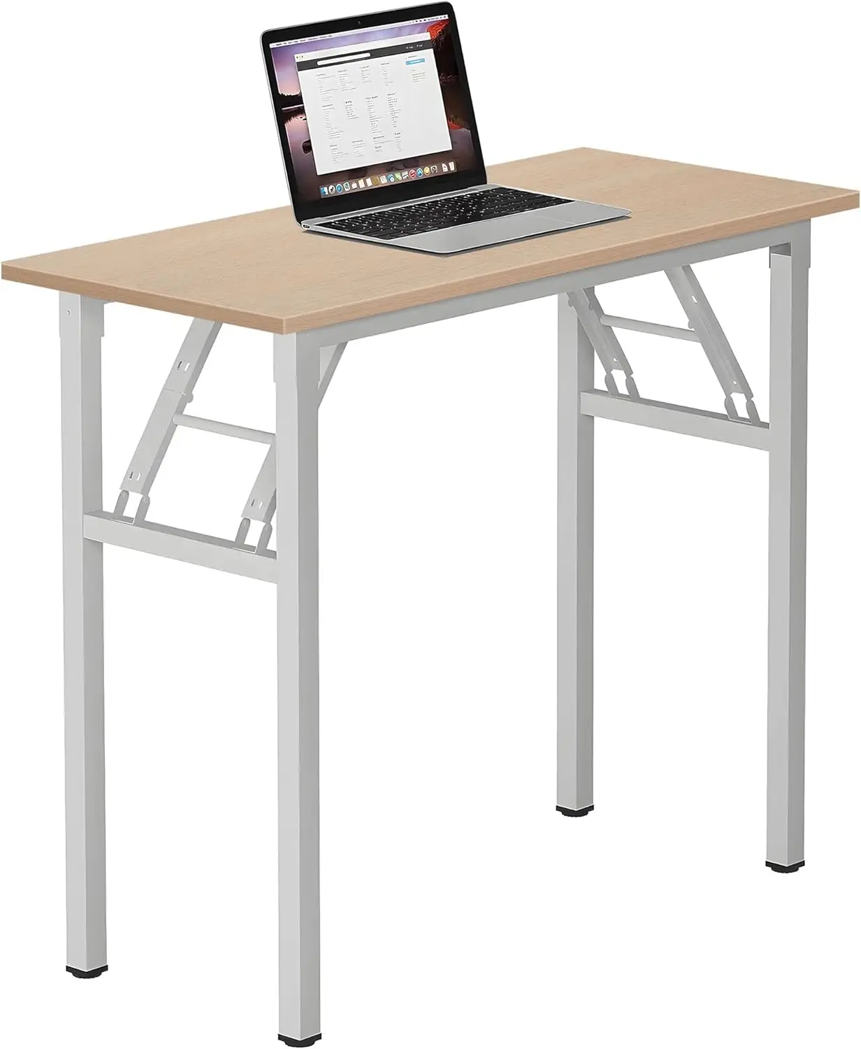

Small Desk 31 1/2' No Assembly Foldable Writing Table,Sturdy and Heavy Duty Folding Computer Desks for Small Space/Home
