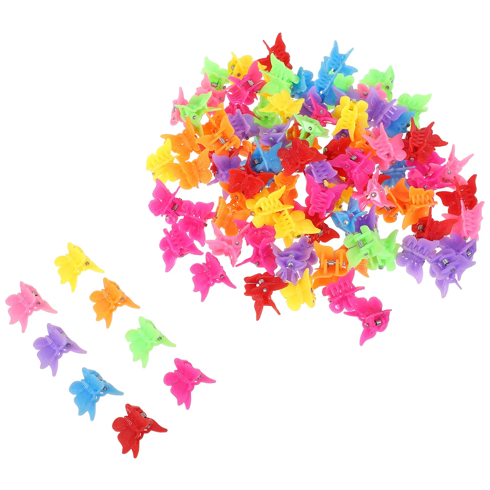 100 قطعة مقاطع صغيرة الفك مقاطع الشعر مختلط الألوان دبابيس الشعر للنساء حفلة الفصول الدراسية استخدام المشابك الشعر