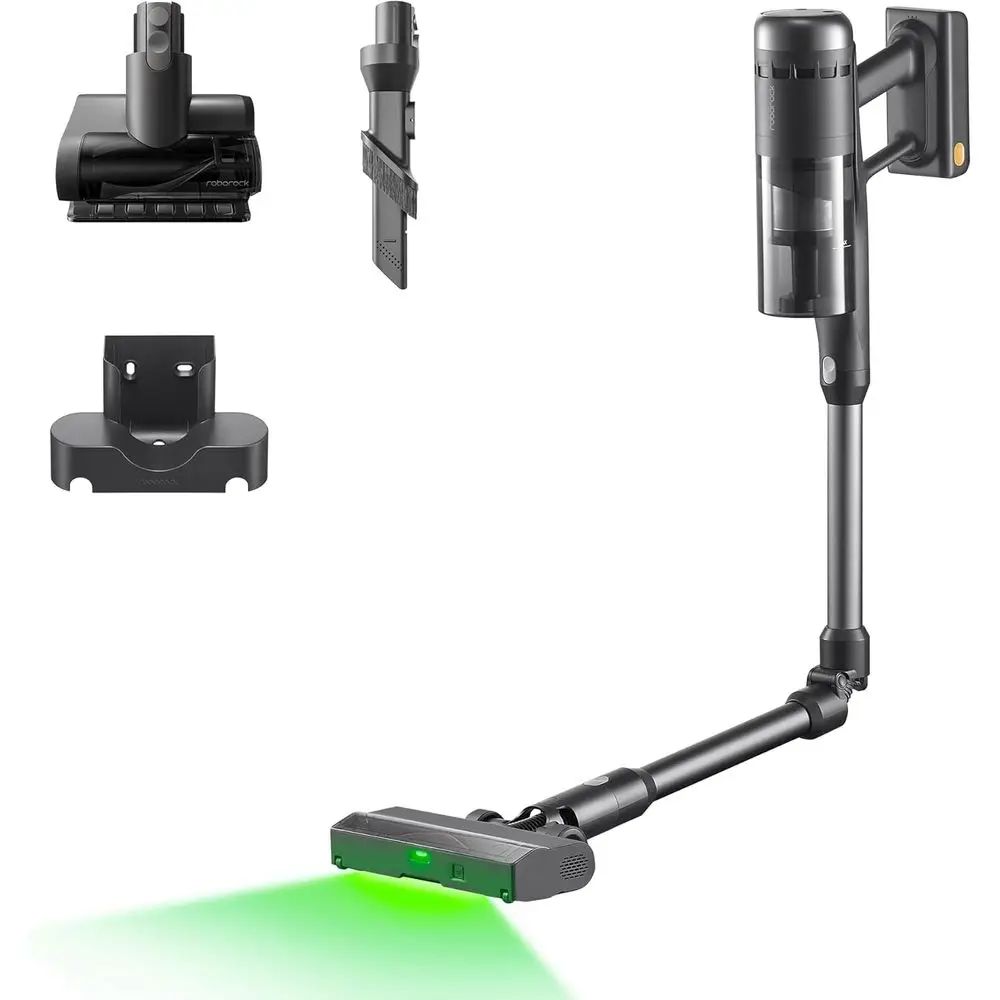 H60 Ultra Cordless Stick Vacuum Cleaner, Upgraded 210AW Suction Stick Vacuum with 90-Min Runtime, 90° Bendable Tube, LED Dust De