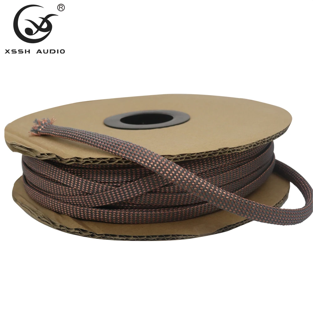 Industrial Grade Grey PPS Braided Mesh Sleeve Flame Retardant Abrasion Resistant Expandable Cable Sleeve Electric Wire Harness