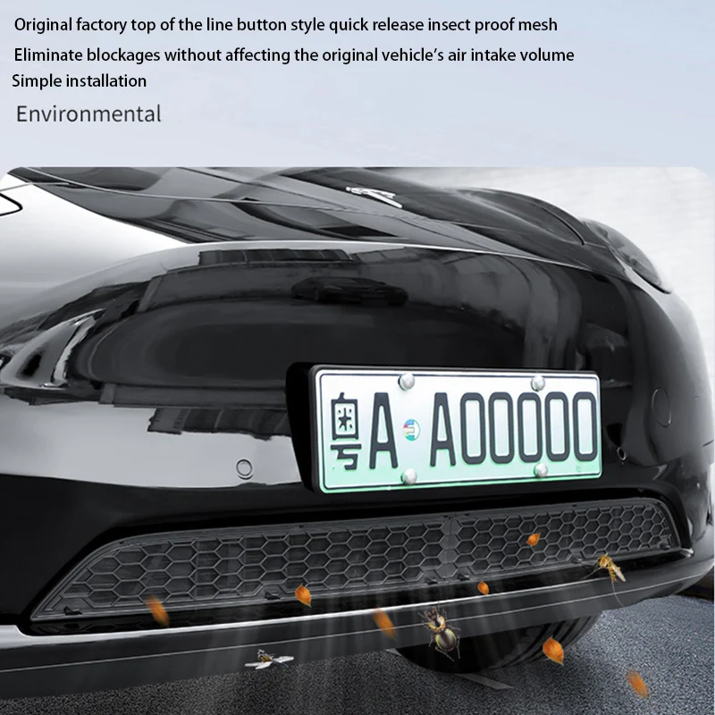 Front Grill Guard Grille Inserts Mesh for Tesla Model Y 3 Highland 2024-2021 Air Inlet Vent Cover Bumper Grid Filter Accessories