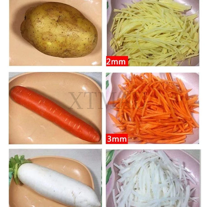 

Shallot Vegetable Cutter Machine Multifunctional Commercial Shredder Machine Carrot Potato Fruit Electric Slicer