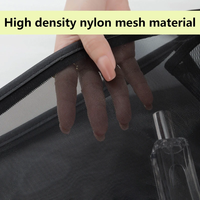 Nylon Mesh Cosmetic Bag Multicolour Size Small Medium And Large Zipper Test Office Student Pen Bag Multifunctional Storage Bag