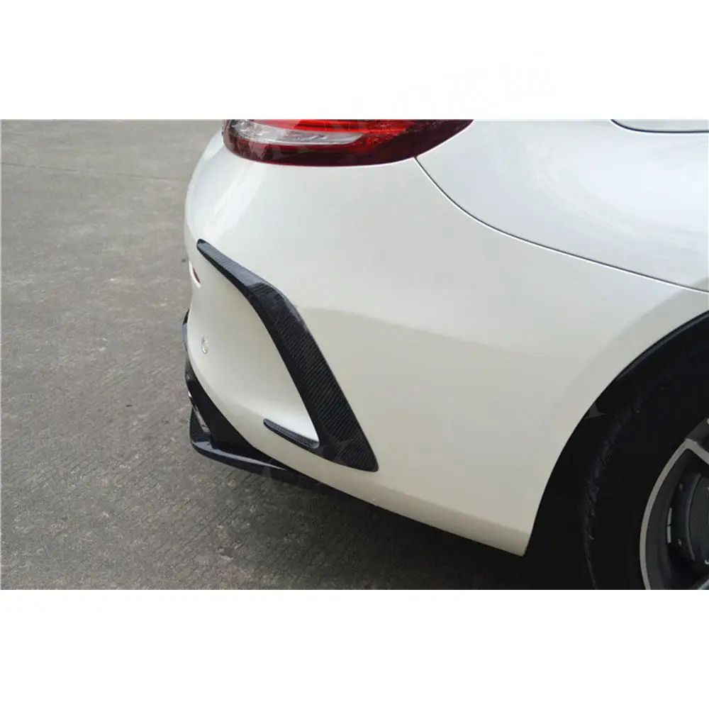 

Задний бампер из углеродного волокна, боковые вентиляционные отверстия, спойлер для Mercedes Benz C Class W205 C63 AMG C200 260 300 Coupe 2015-2017 FRP, черный