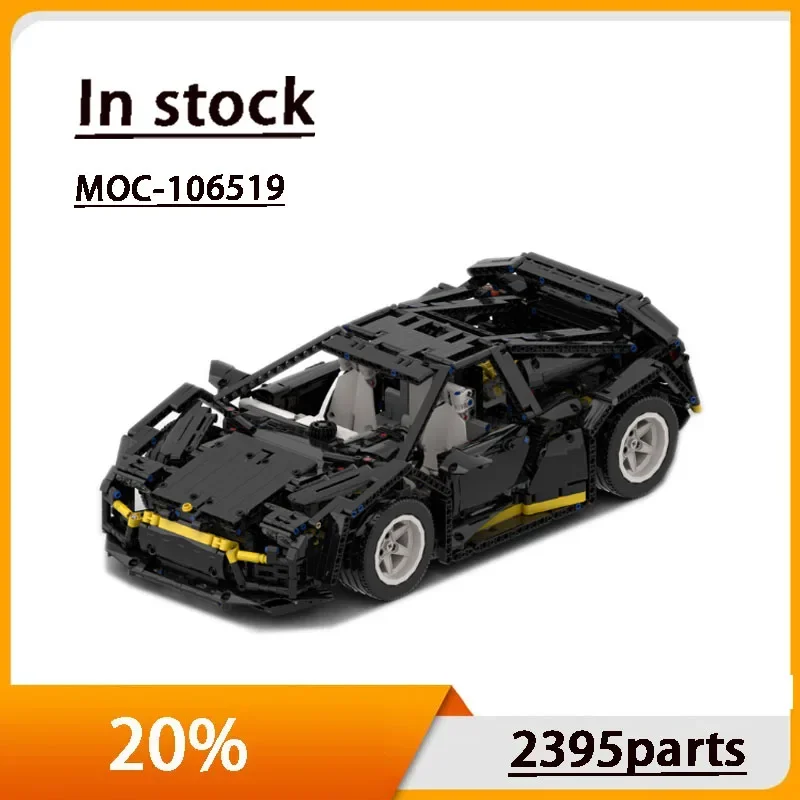 

MOC-106519 Black Remastered Supercar Assembly Stitching Building Block Model2395Building Blocks Parts Birthday Toy Gift for Kids