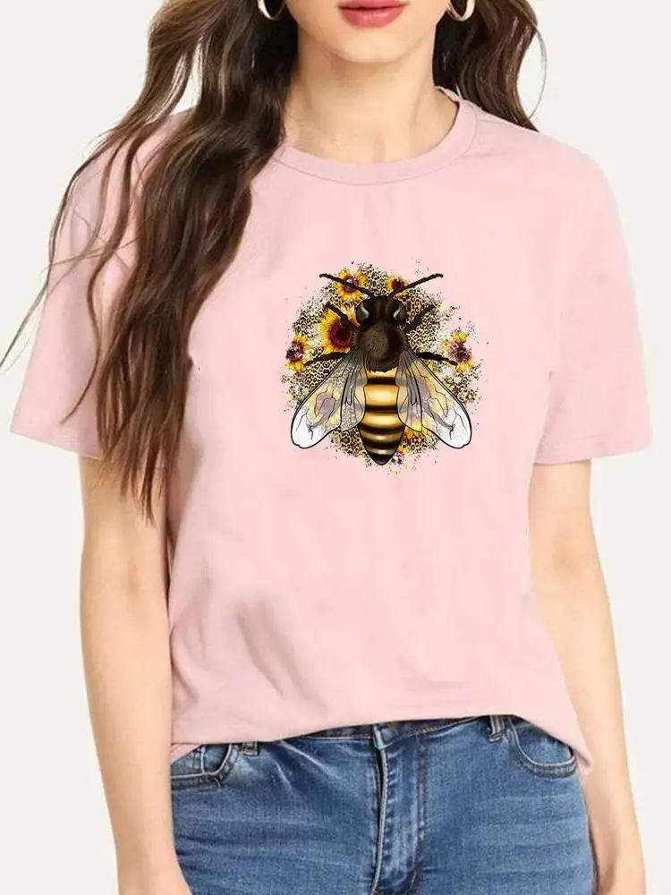 Print T-shirts Vrouwen Vrouwelijke Korte Mouwen T Kleding Dames Bloem Aquarel Zoete 90S Mode Kleding Casual Graphic Tee