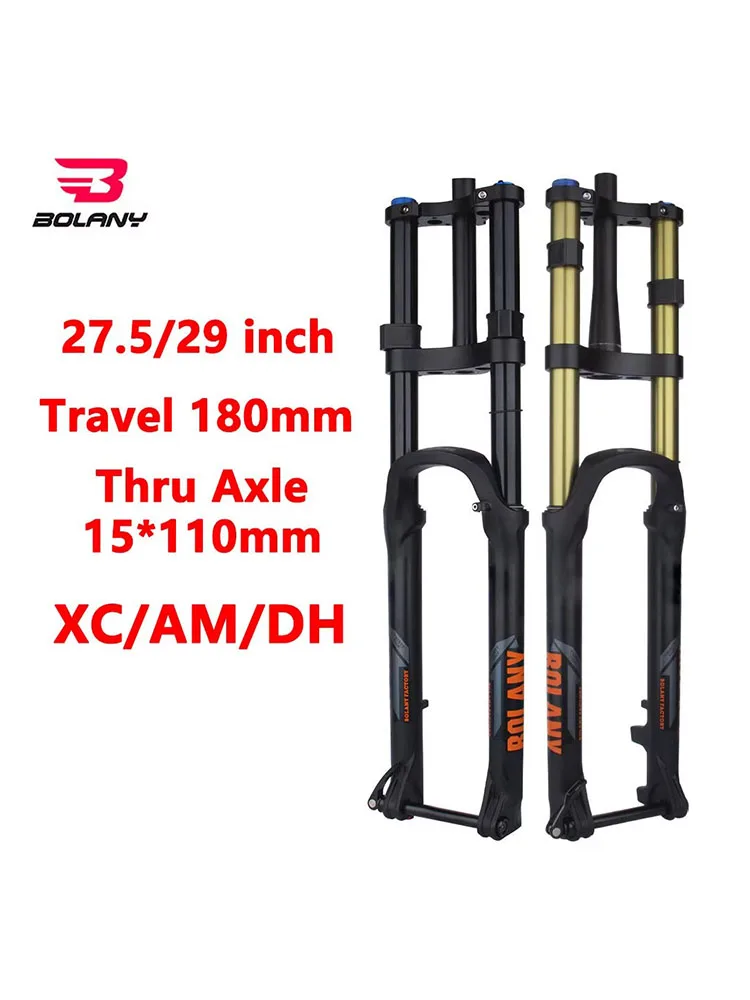 AliExpress BOLANY Dual-Shoulder Air Fork 27.5/29" MTB 180mm Travel 34mm Stanchion 15*110mm BOOST Thru-Axle A-Post Disc Brake XC/AM/DH