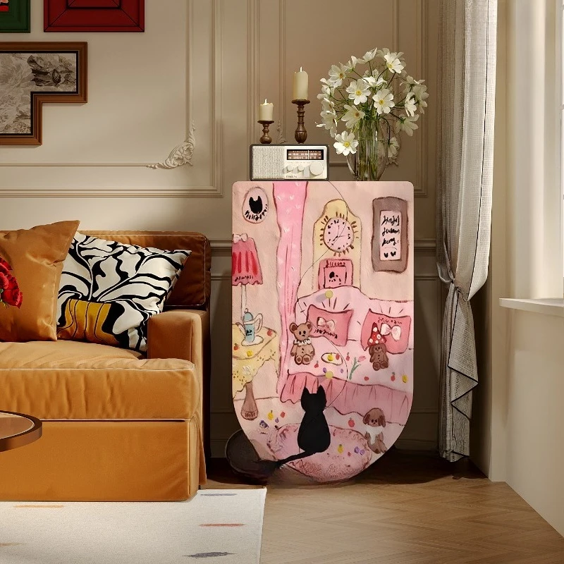 Cure Department Pink Niche Art Dopamine Solid Wood Home Bedroom Wall Locker Storage Cabinet