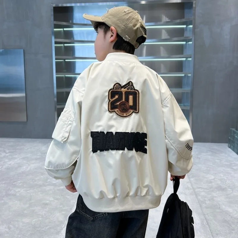 سترة بيسبول جديدة للأولاد لعام 2025 سترة خفيفة الوزن للأطفال لربيع وخريف مع تصميم مطرز سترة رياضية للأطفال للأولاد #6