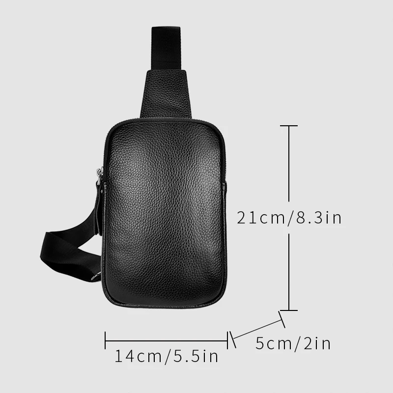 Kleine Umhängetasche aus Leder für Herren, Schultertasche, Damen-Tagesrucksäcke, Brusttasche für Angeln, Reisen, Wandern, Rucksäcke, Outdoor-Sportarten – Detail 1