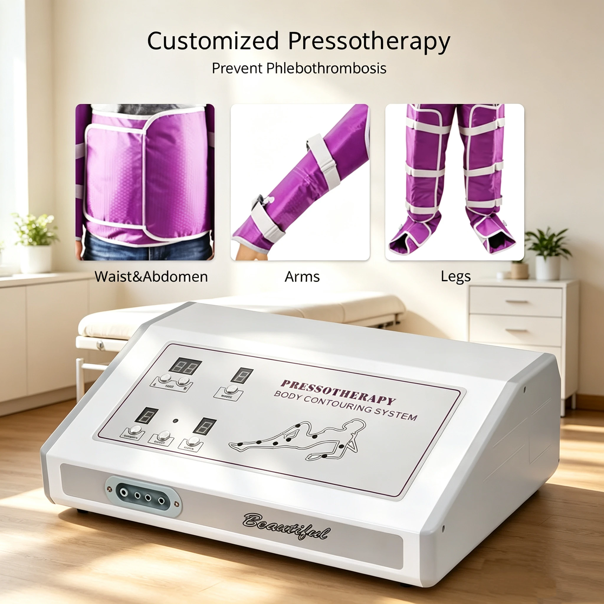 Pressotherapy Lymphatic Drainage Massager Air Compression Leg Slimming Firming Machine Salon Home Body Care Equipment