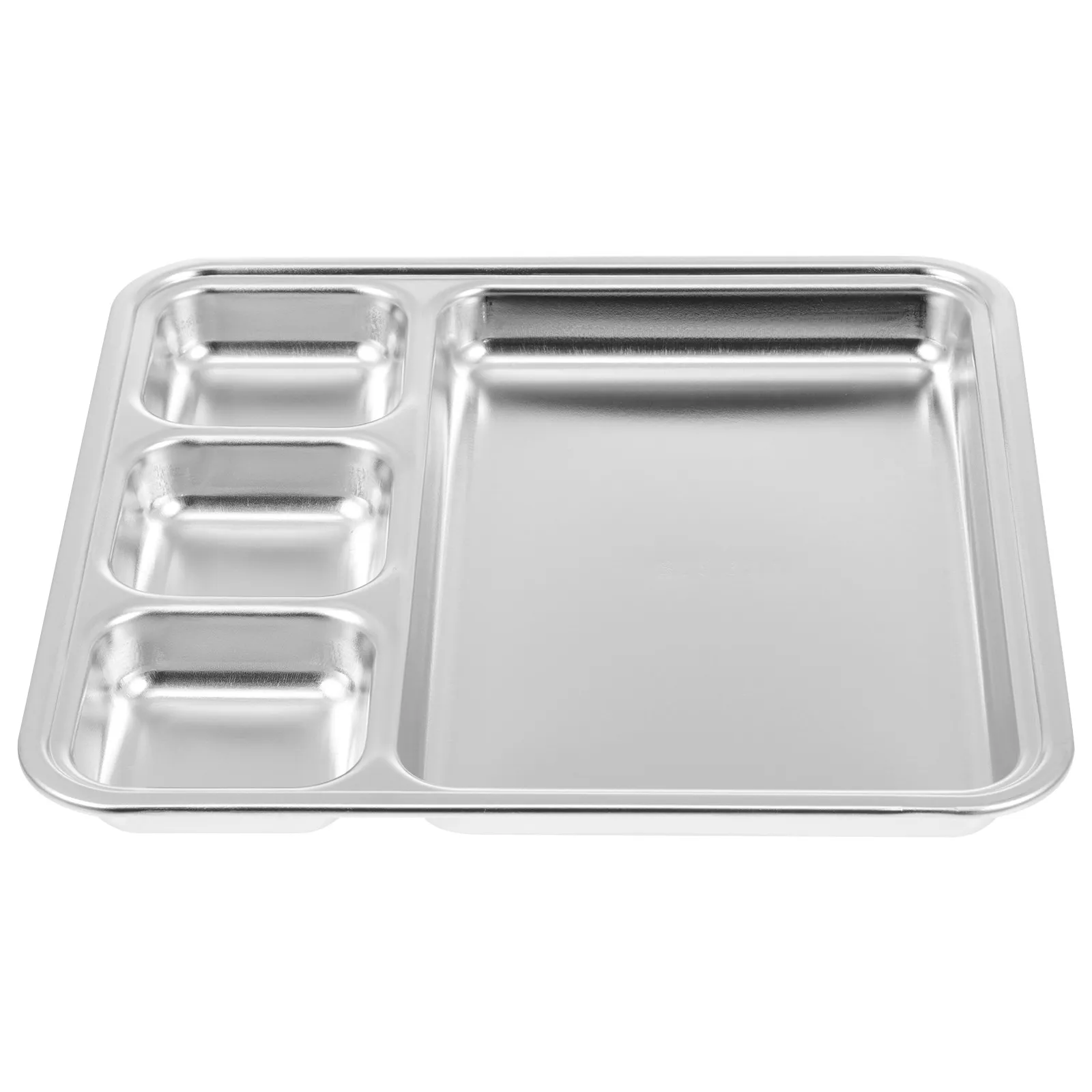 Plato de Comida de Acero Inoxidable, Plato de Desayuno con Compartimentos para Salsas, Diseño Multicompartimento, para Acampar al Aire Libre, Picnic, Viajes, Barbacoa