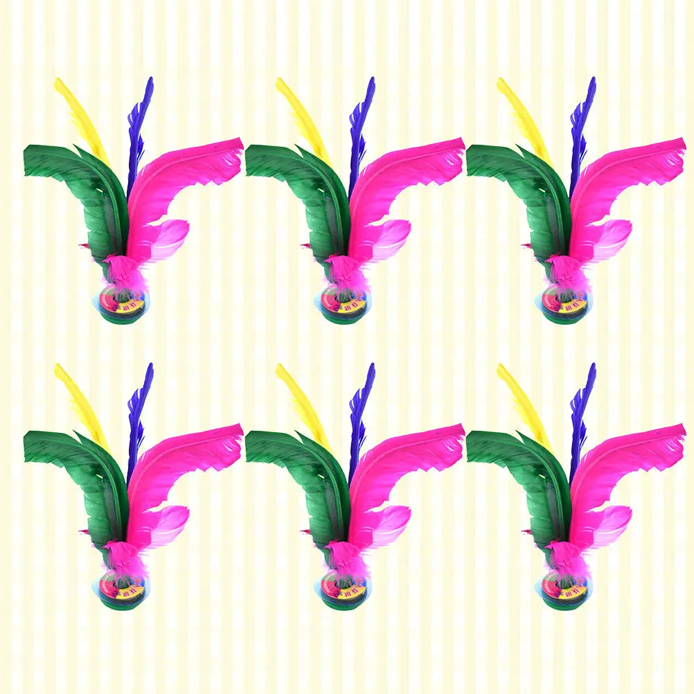

6Pcs Colorful Kicking Shuttlecock High Quality Game for Kids Adults Exercise Body Coordination Muscle