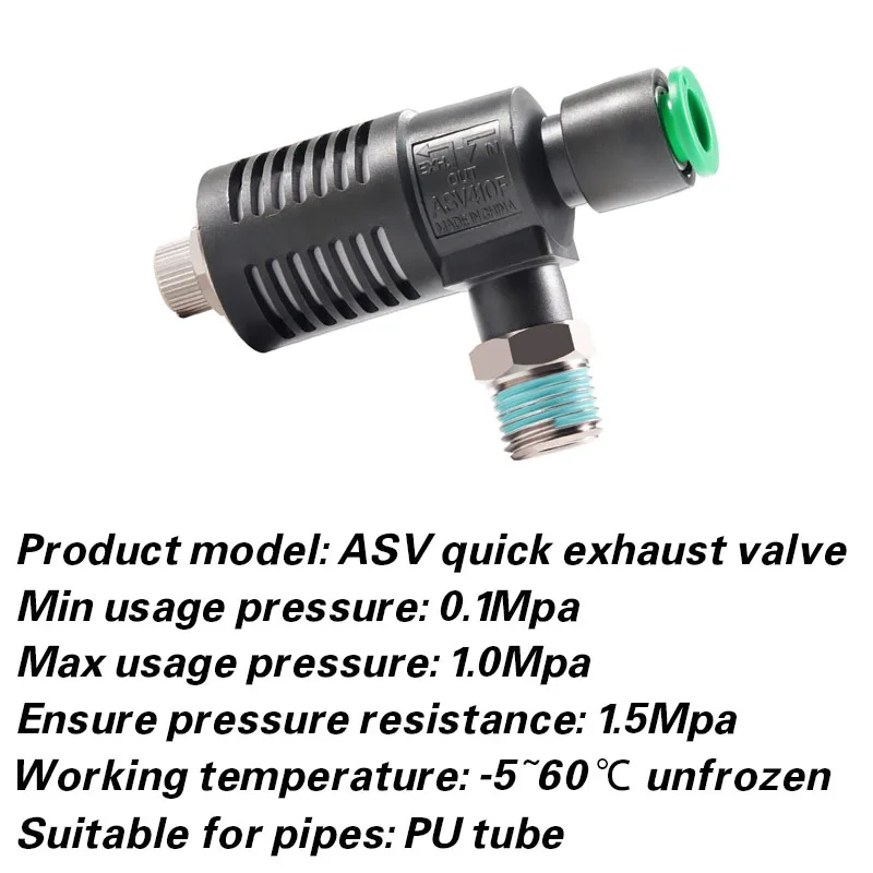 Quick exhaust throttle valve ASV310F-01-06S/410F-02-08S/510F-03-10S/04-12S