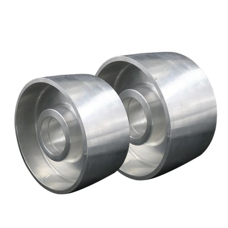 Belt Grinding Machine Aluminum Wheel Motor Driving Wheel Aluminum Core Rubber Passive All Driven Adjusting Deviation Tensioning