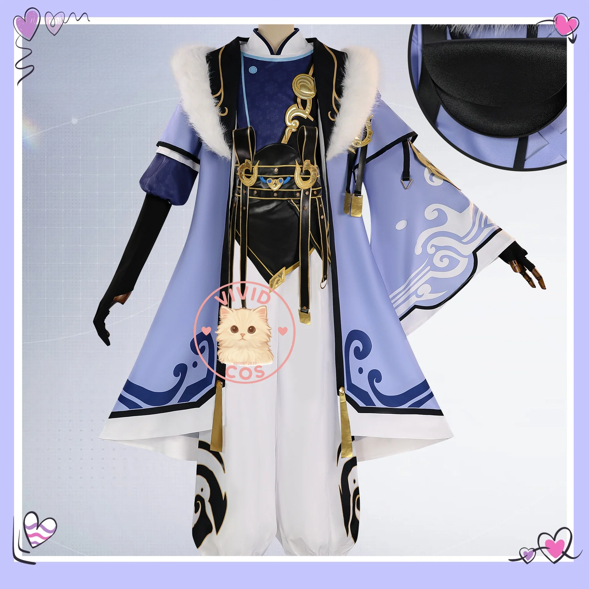 

Game Honor of Kings Cosplay Costume Anime Sun Quan Role Play Chinese Style Suits for Men Adult Comic Con Party Outfit Wig Shoes