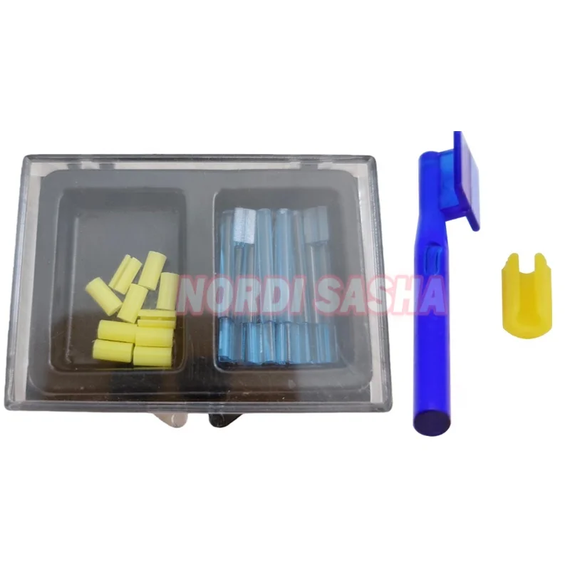 

10 компл. = 1 коробка, желтые стоматологические зажимы, крепление для бара, удерживающая женские вставки, микрохидер, съемные