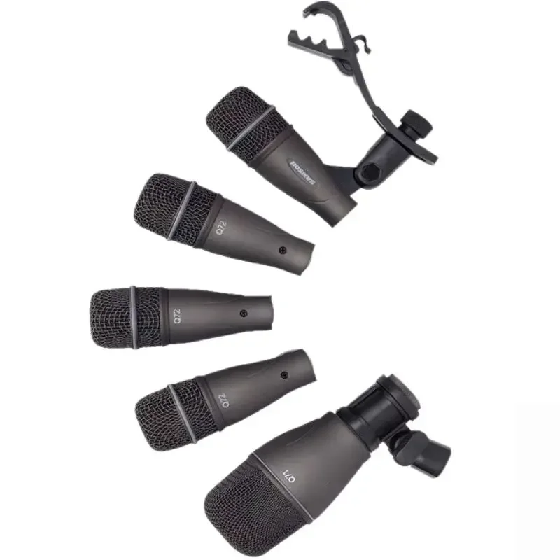 Kit de micrófonos para batería Samson DK705 de 5 piezas, set de grabación Q72 para caja/tom Q71, micrófono para batería, para presentaciones en vivo, estudio, grabación de percusión