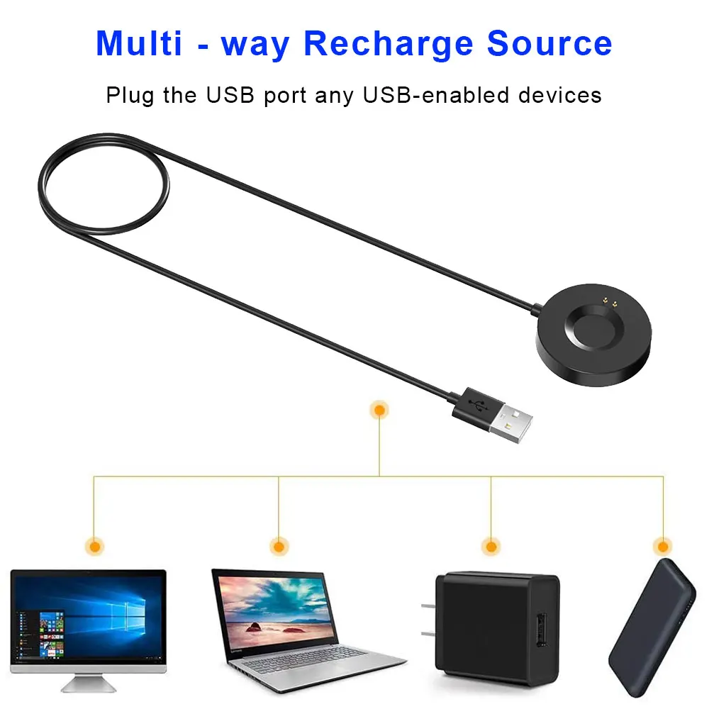 100cm adaptador de carregador doca smartwatch para relógio realme s pro power usb cabo carregamento para realme rma186 relógio inteligente accessoriess