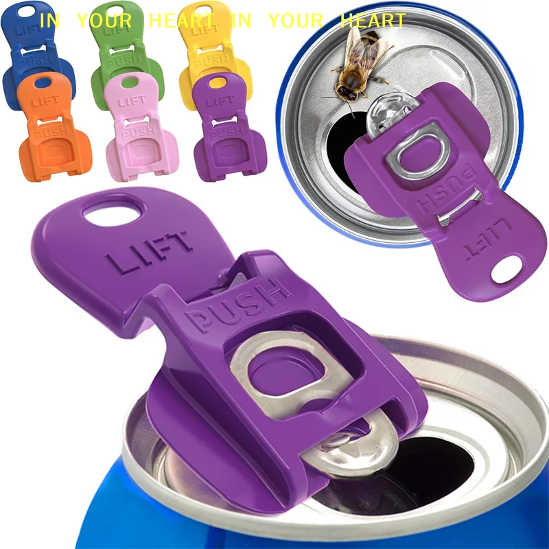 【X】Dustproof Can Opener With Easy-Open Lid Plastic Simple Mini Can Opener For Soda And Beverages