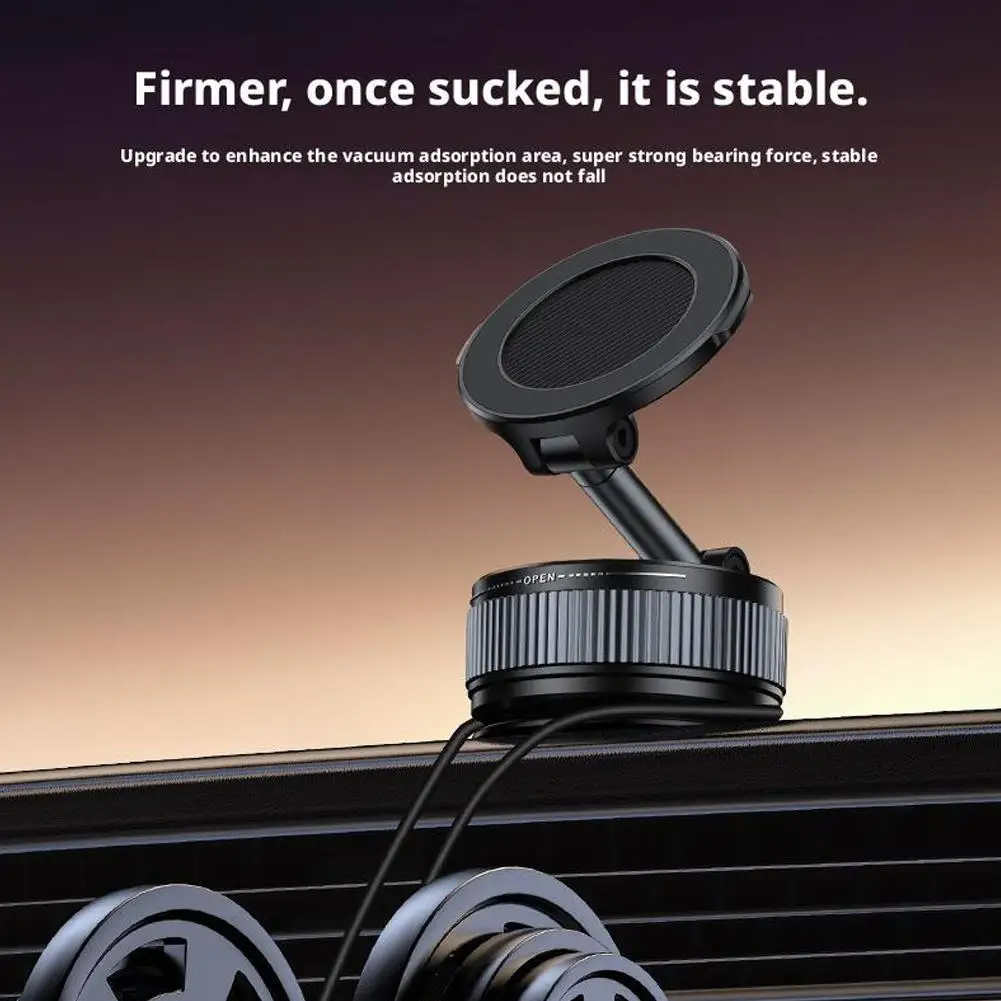 360° Rotating Magnetic Car Phone Holder Foldable Vacuum Suction Mount With Ultra Strong Adsorption For All Smartphones New