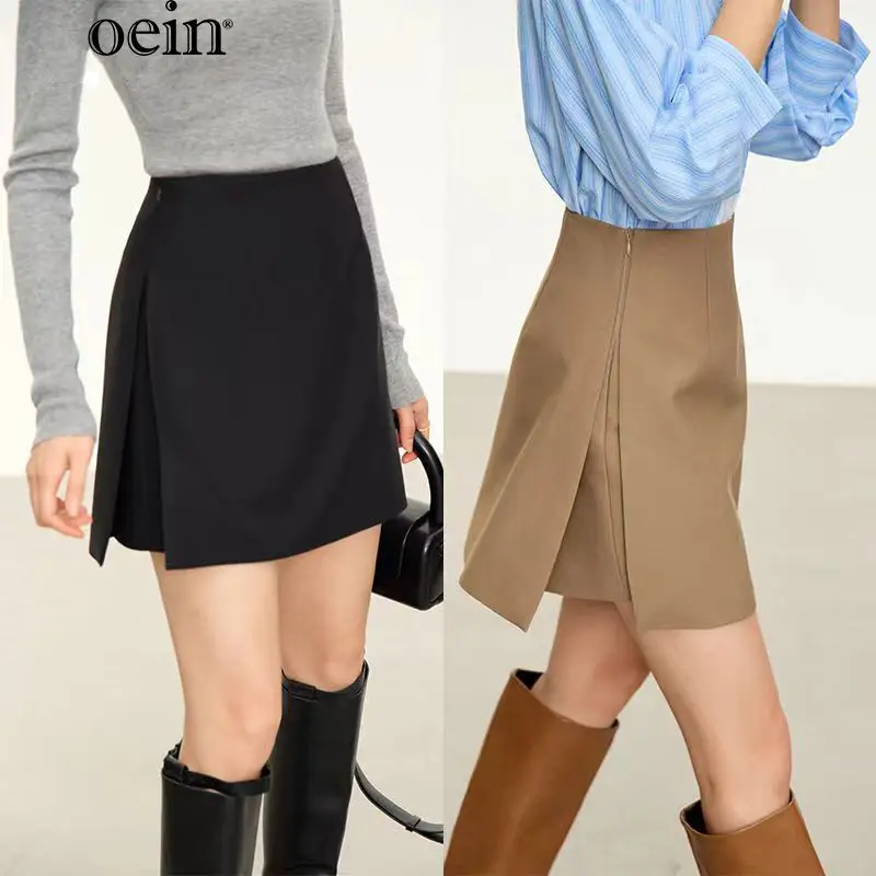 [oein] 2024  Summer New Casual Shorts For Women High Waisted Skirt Pants For Commuting, Slim Fit And Slimming Straight Leg Pants