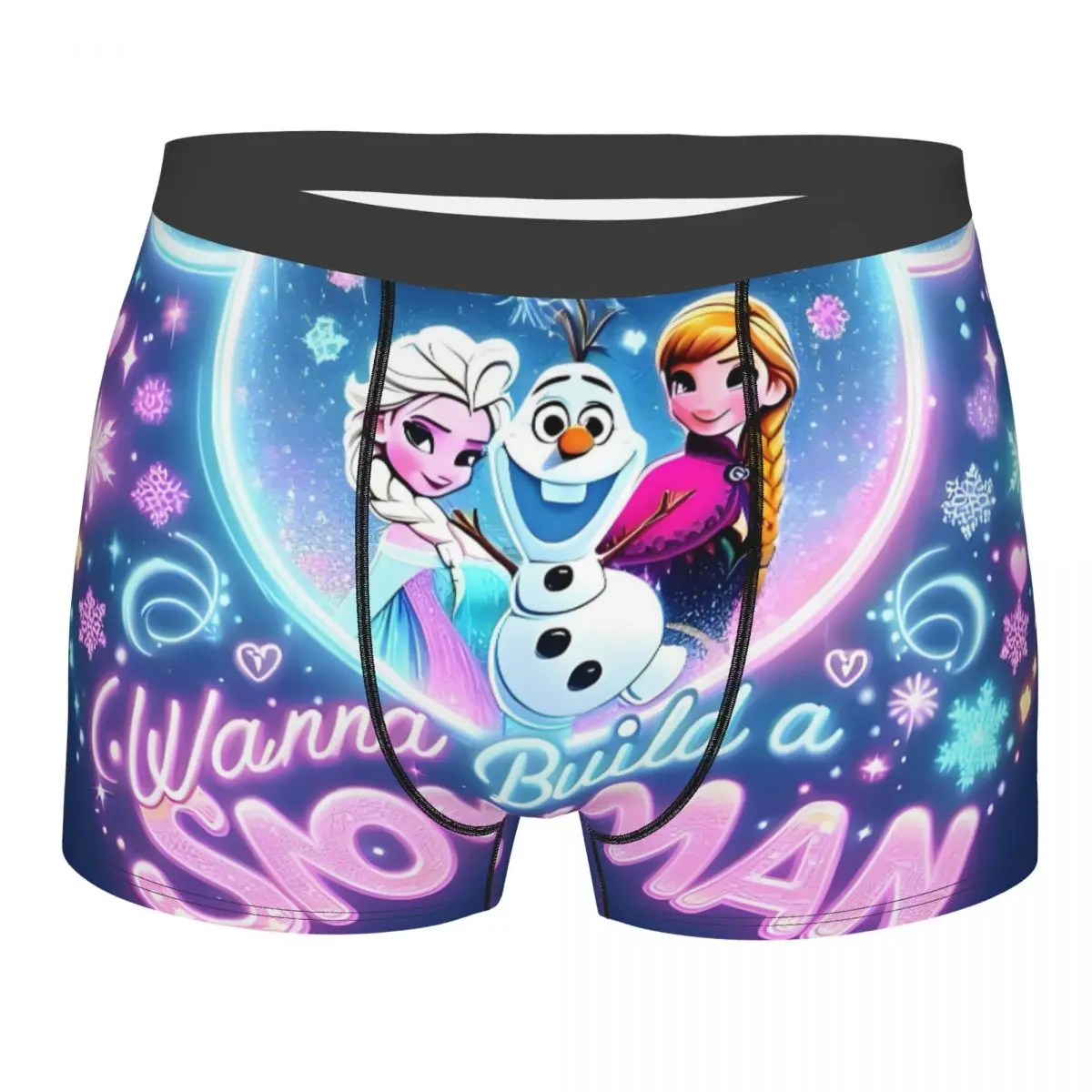 

Custom Cute Frozen Anime Boxer Shorts For Homme 3D Print Cartoon Fantasy Film Underwear Panties Briefs Stretch Underpants