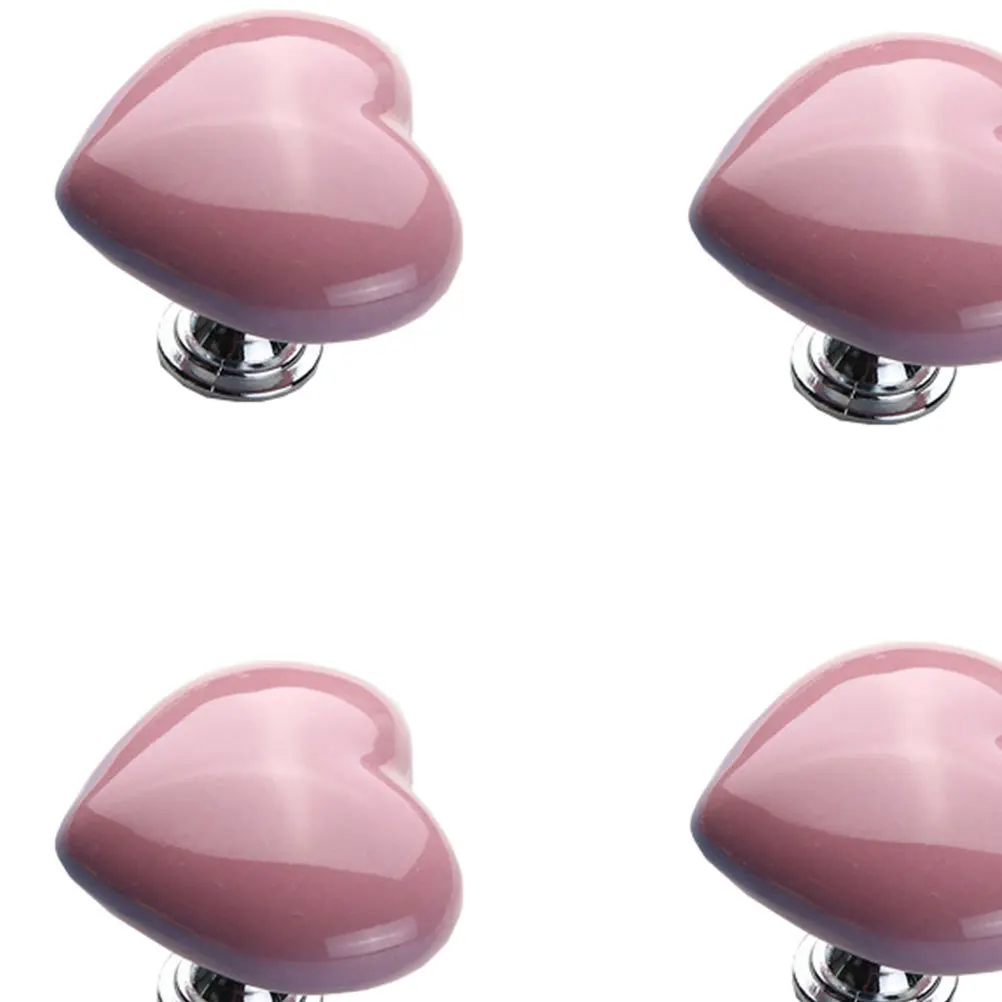 

4 Pcs Furniture Handles Decorative Knobs Shape Kitchen Cabinet Door Drawer Pull Ceramic