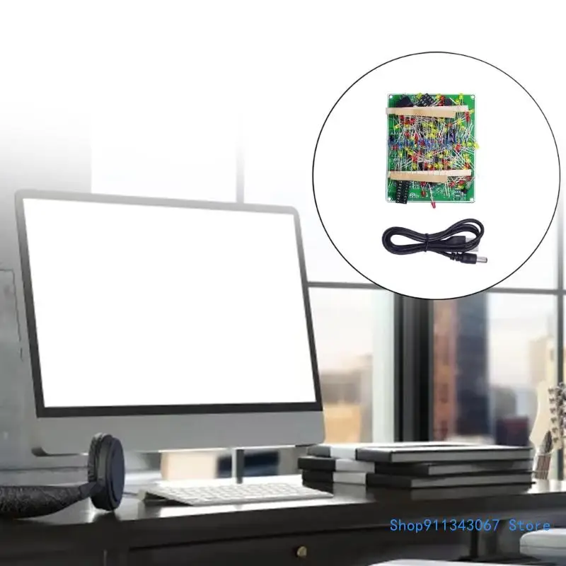 Kits aprendizaje práctica NE555 + CD4017, módulo luces LED intermitentes, conjunto electrónico, módulo luz