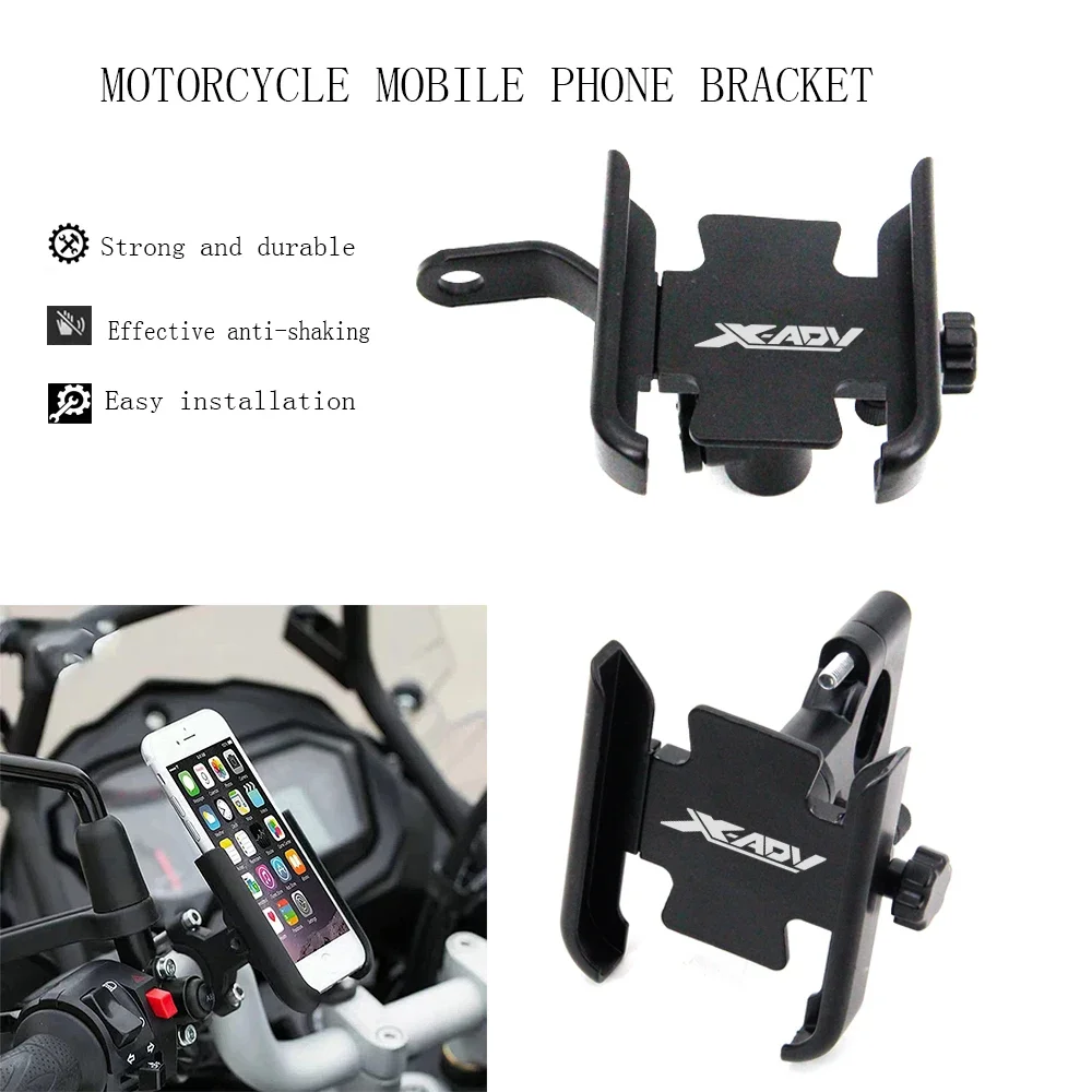 

For Honda X-ADV XADV 750 2017-2021 Motorcycle Mobile Phone Holder Rearview Mirrors Handlebar GPS Stand Bracket Motorcycle Parts