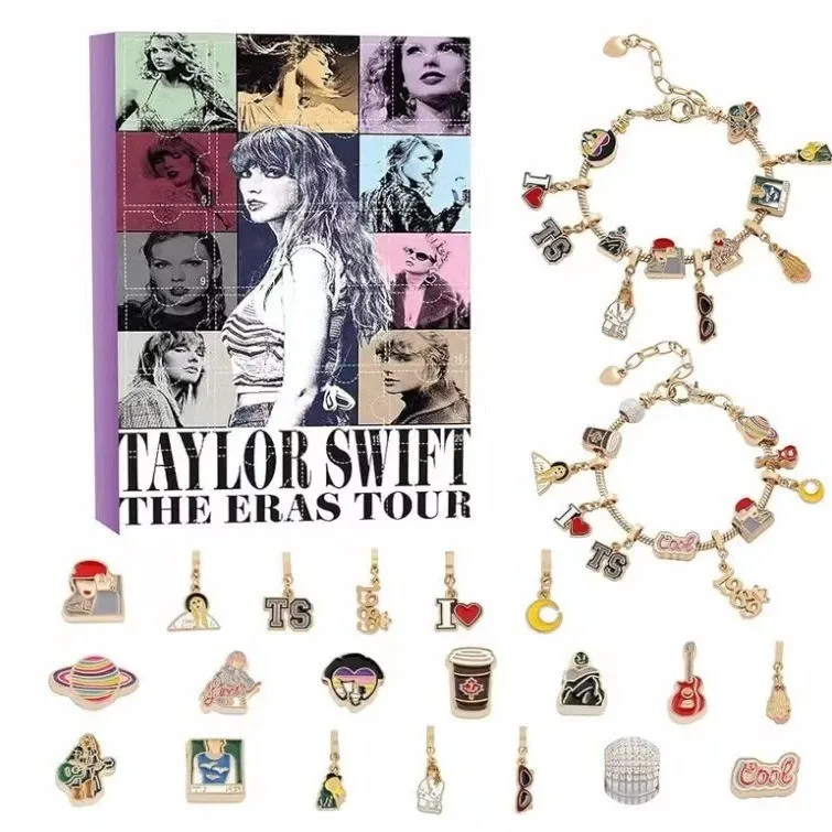 Taylor the Swift Blind Box Gifts Lover Speak Now Midnight Reputation Music Album Bracelet Blind Box Christmas Advent Calendar