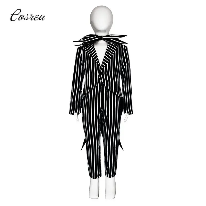 فيلم كابوس سالي جاك تأثيري حلي فستان عيد الميلاد ملابس الأميرة معطف على شكل ثوب هالوين كرنفال حفلة الرجال النساء الأسرة