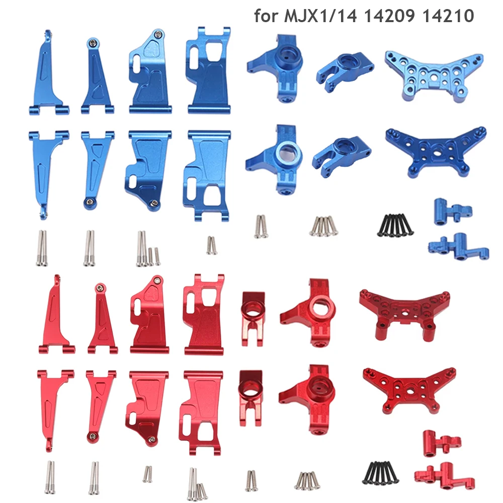 

Передние и задние поворотные рычаги, амортизаторы, компоненты рулевого управления, модернизированные металлические детали для MJX1/14 14209 14210, автомобиль с дистанционным управлением