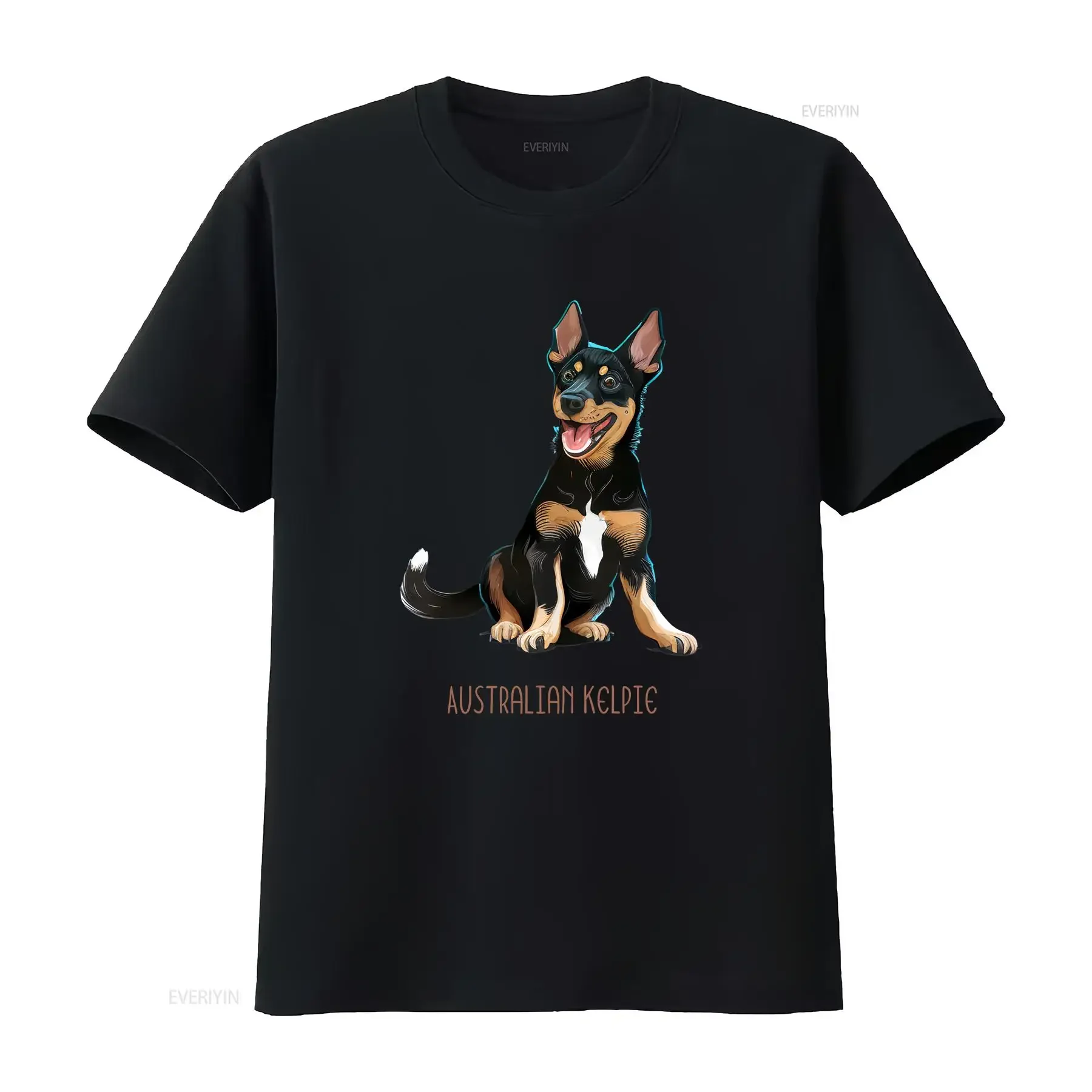 Camiseta Australian Kelpie Hecha en Australia, Tallas S-5XL, Estilo Vintage Lavado, Informal, Transpirable, Ligeramente Gráfica, Unisex, Elástica