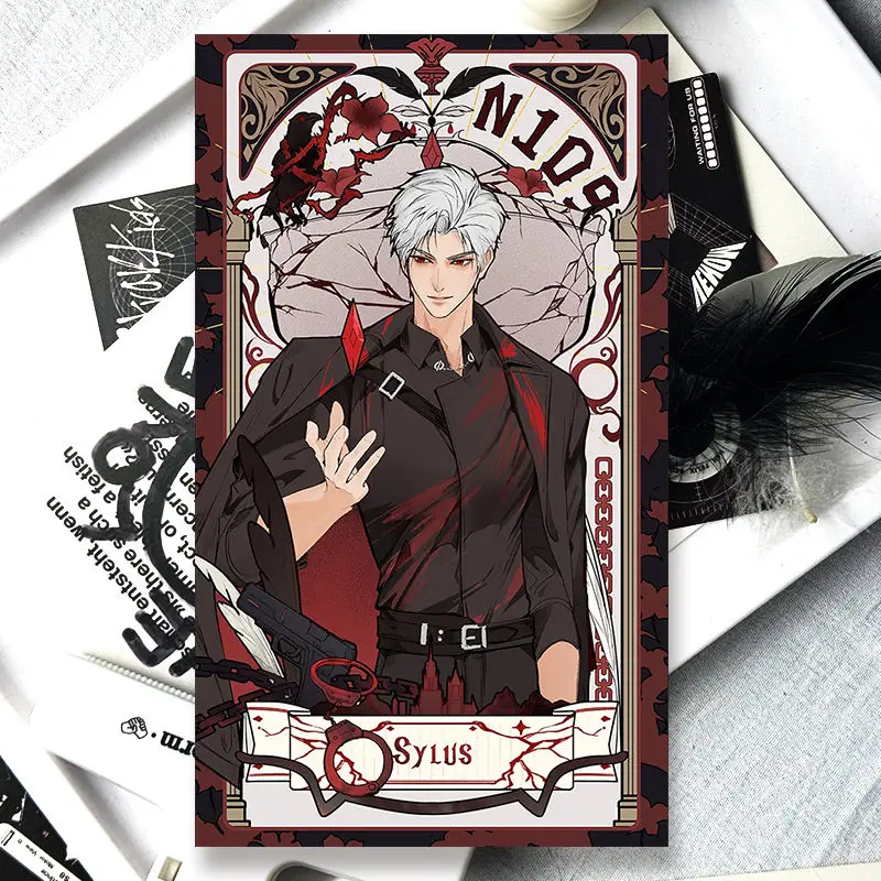 Novo periférico feito por leque para amor e espaço profundo qin che feito sob encomenda estilo anime cartões de alta estética de face única um ótimo presente