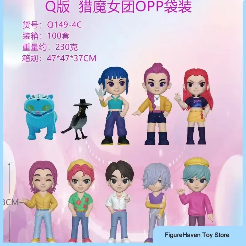 Set de 10 Figuras Q-Chibi: Demon Hunters, Mercancía de la Película, Adorno de Escritorio, Figura de Acción, Modelo de Anime, Estatua, Regalos Sorpresa para Chicas