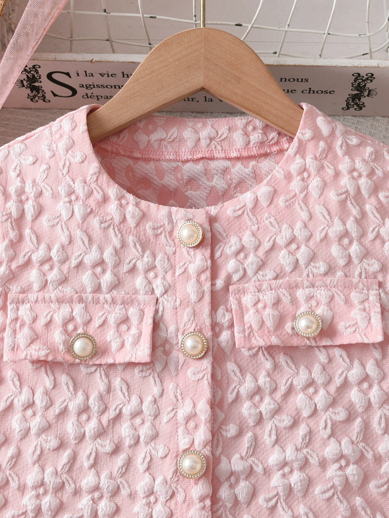 طقم مكون من قطعتين للفتيات الصغيرات وجيب صناعي ورقبة دائرية وسترة كورية بأكمام طويلة مع حزام ملابس للمراهقات