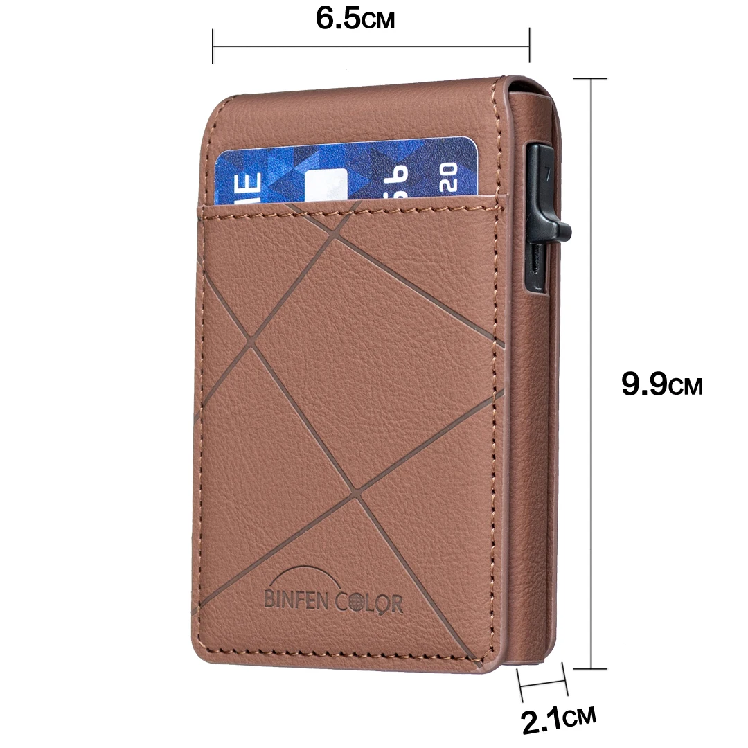 الأعمال الفاخرة تنقش خط المغناطيسي بو الجلود المحفظة حامل بطاقة حقيبة للرجال والنساء للصدمات غطاء مسنده سليم