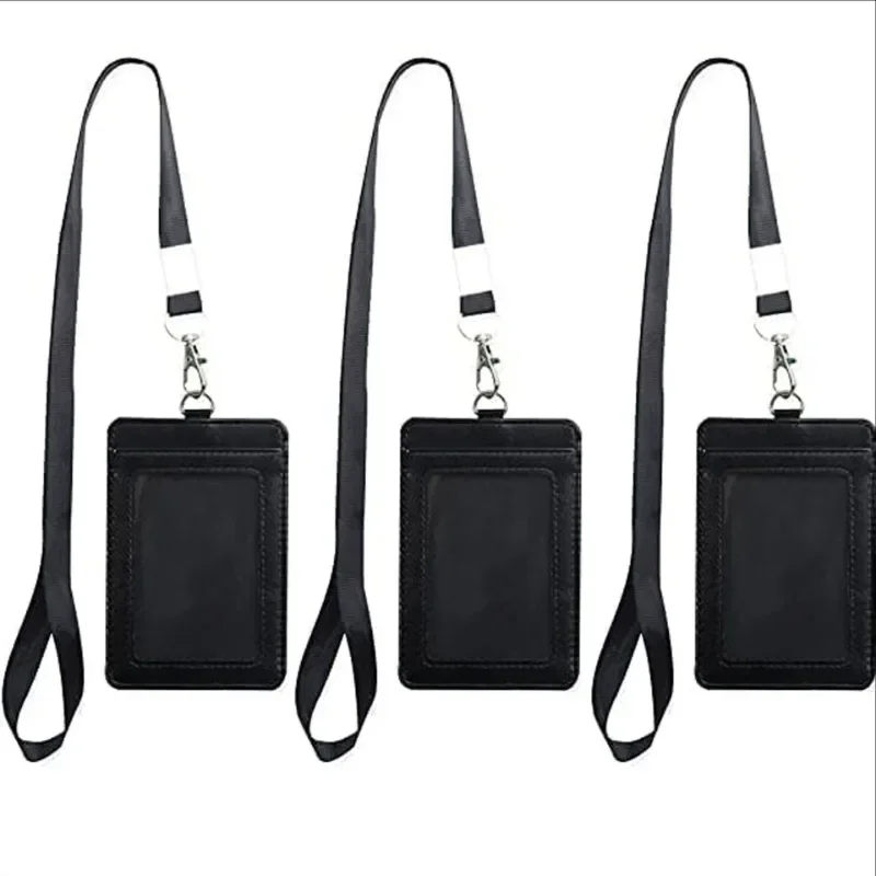 Modne etui na karty ze skóry PU Zestaw Kobiety Mężczyźni Student Wysuwany identyfikator Etui na dowód osobisty Etui na identyfikator Pielęgniarka Smycze na identyfikator