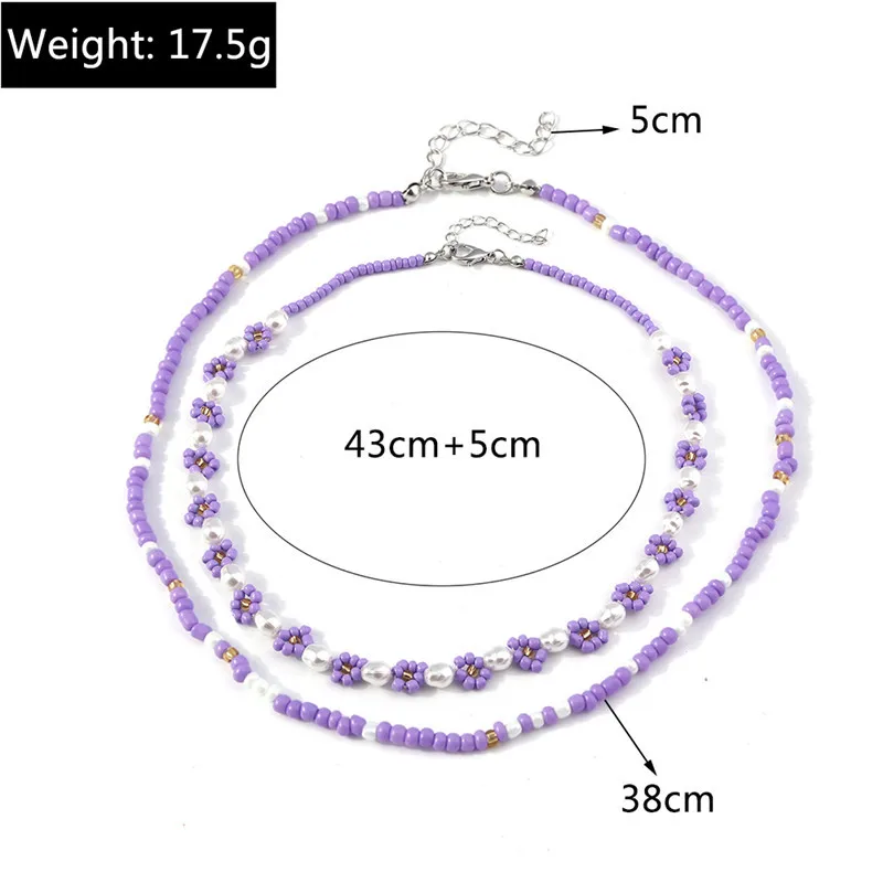 Böhmen Handgemachte Bunte Rocailles Halskette Halsband Einfache Frauen Mode Perle Blume Halsketten Kragen Süße Schmuck Geschenke – Detail 13