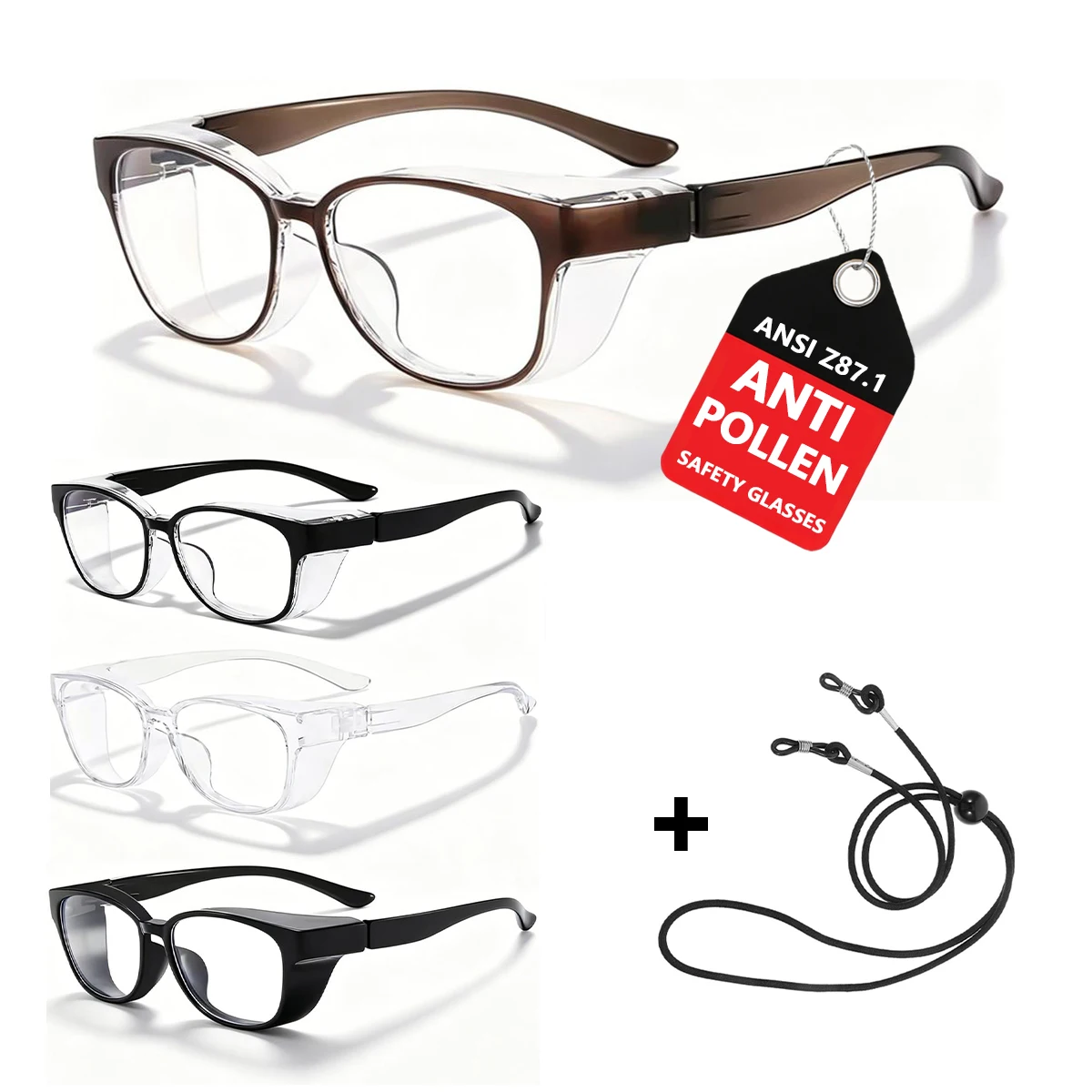 Anti-Pollen Safety Glasses, Stylish Goggles With Fog Lense, Alternatives To Regular Protective Eyewear For Lab and Nursing.HM3