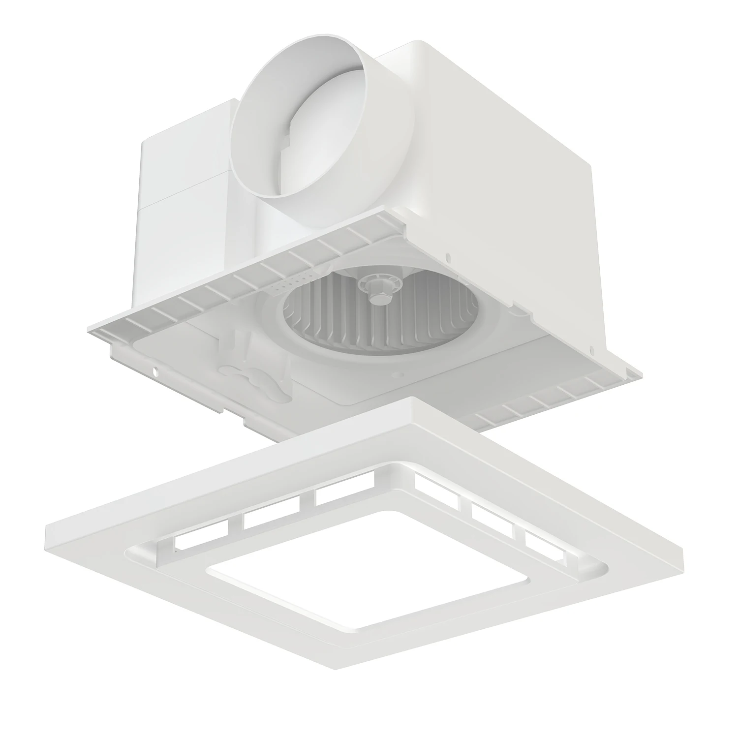 

VnttSmt 8.5" Cutout Exhaust Fan with LED Light and Temp Humidity Detection 120 CFM/1.0 Sones Low Noise Home/Bath/Hotel/Office