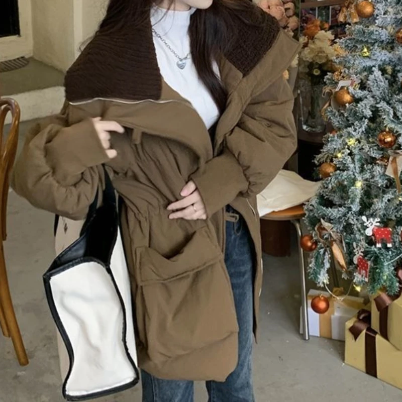 Winter Loose Thickened Warm Waist Cotton-padded Coat Top Winter New Women's Cotton-padded Clothes