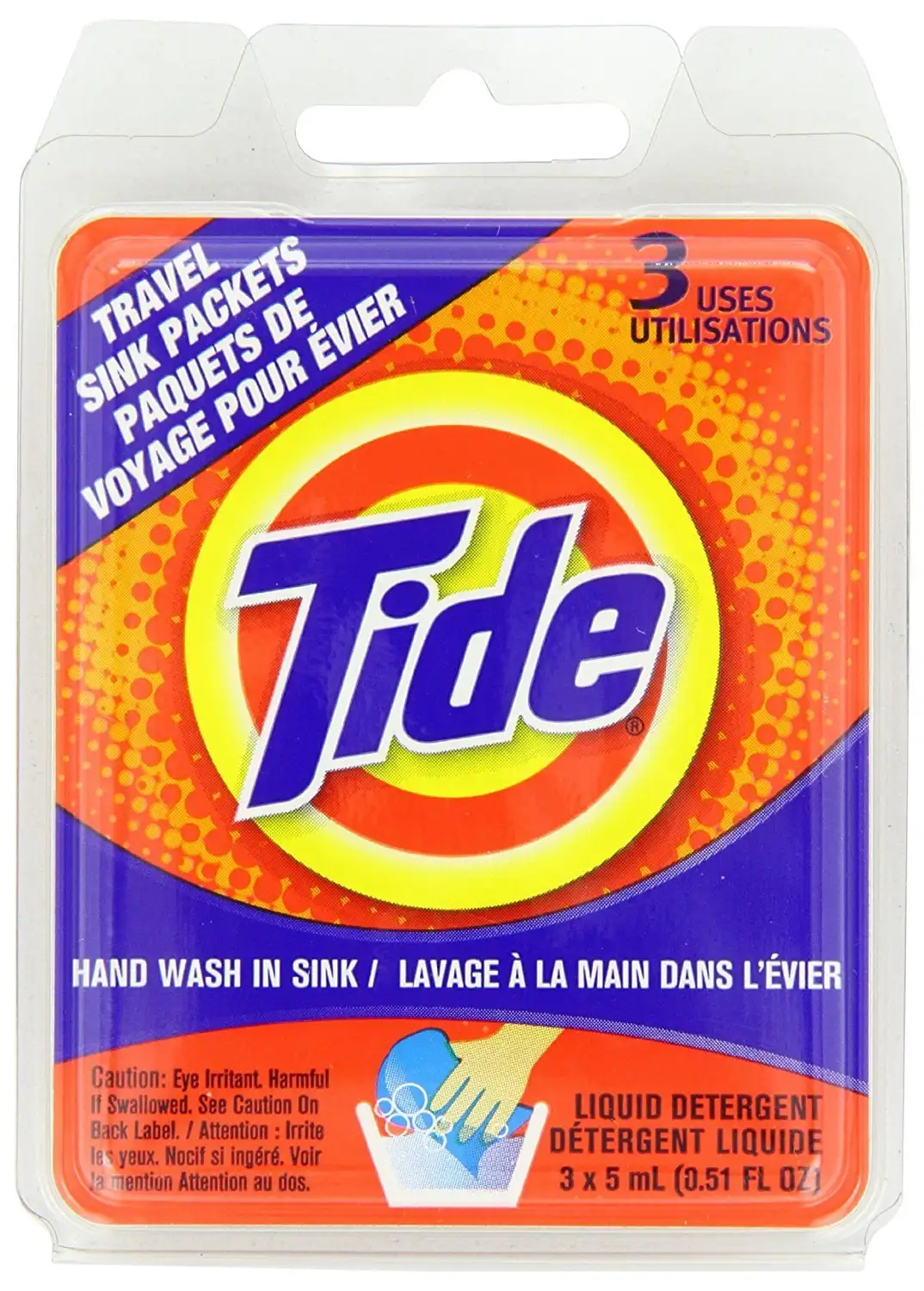 ICUTE-Tide Liquid Detergent Travel Sink Packets 3 ea