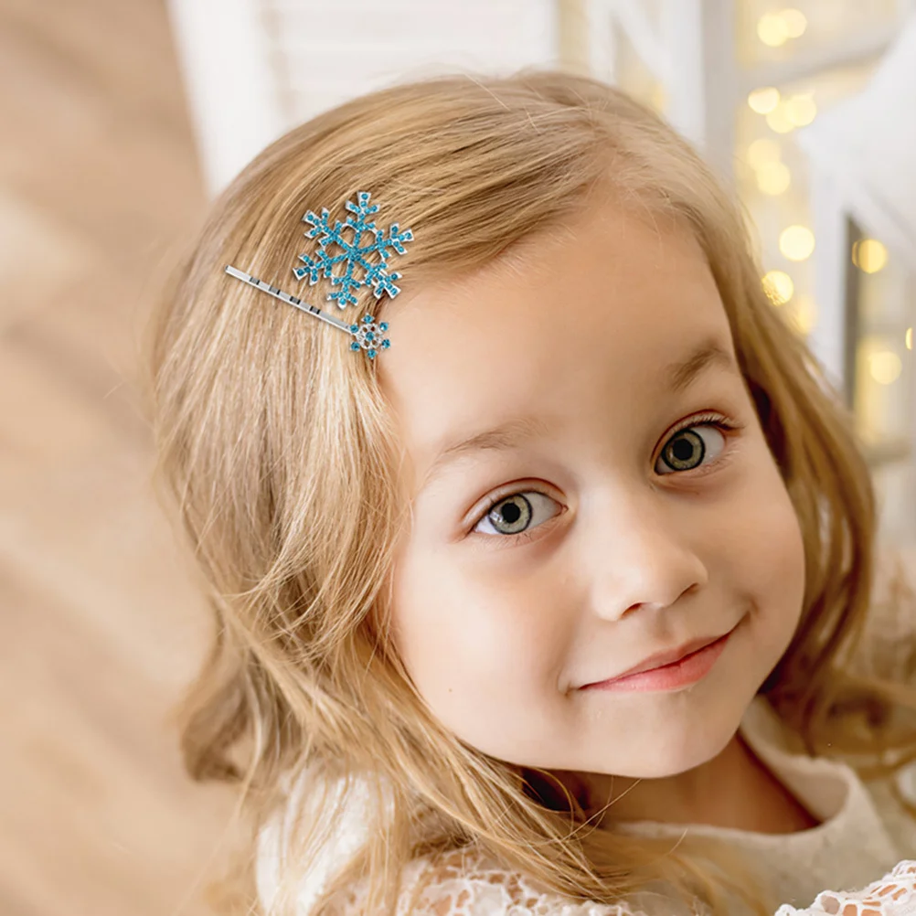 

Clips for Women Snowflake Hair Accessories Set Rhinestone Snap Piece Alloy Princess