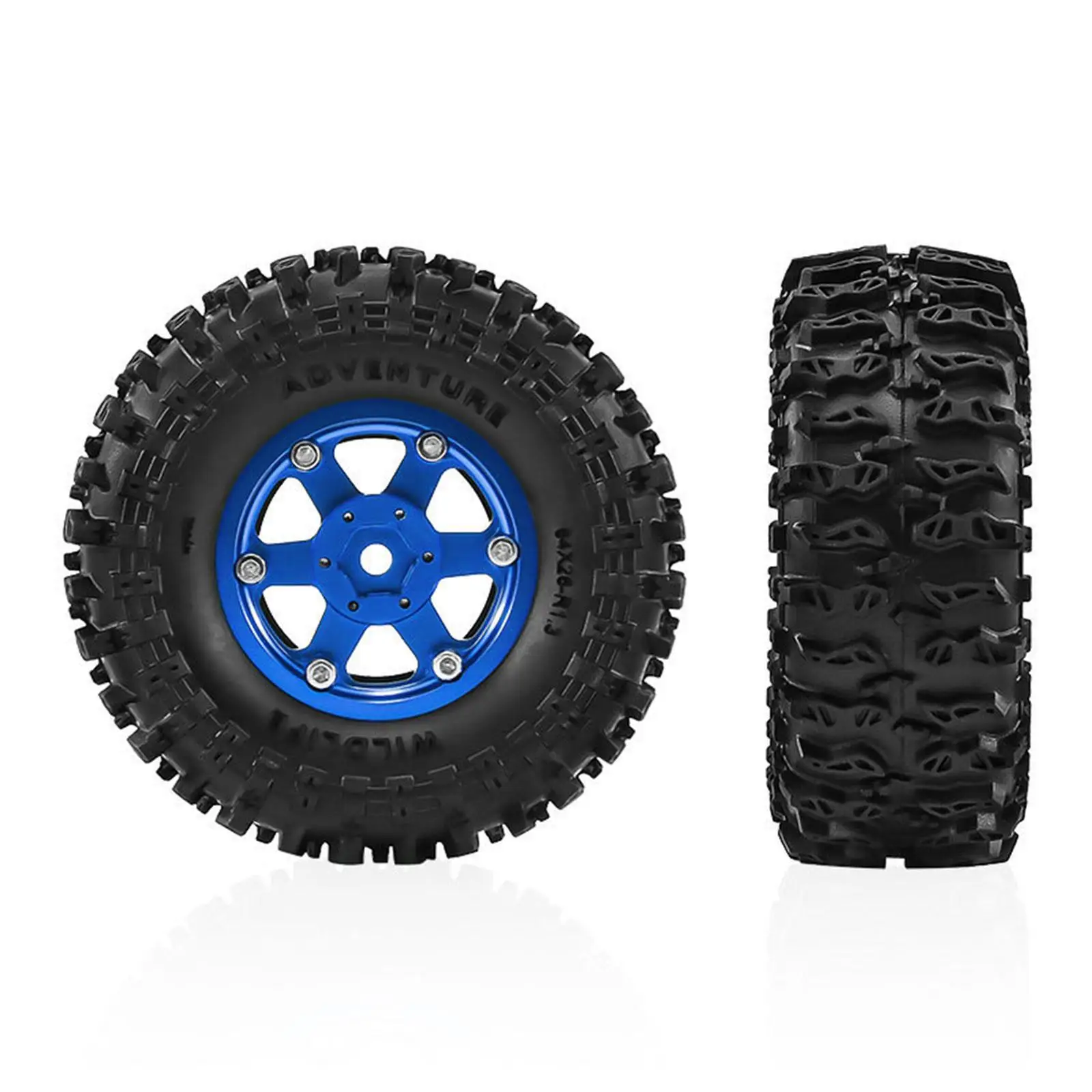 4 Pieces RC Wheels Tires Professional Replacement Simple Installation DIY Accs Lightweight for 1/18 -18 SCX24